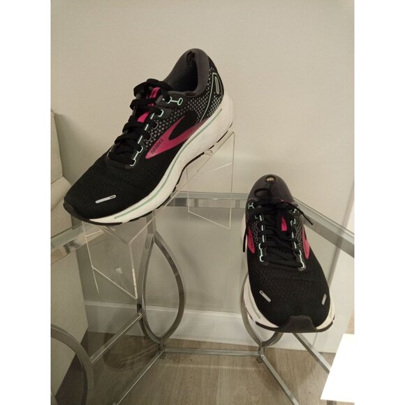 Brooks Shoes - Women's Brooks Ghost Running Sneakers V3 Cushion Black/Pink Size 9.5